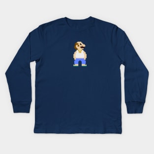 8-bit Carl Kids Long Sleeve T-Shirt